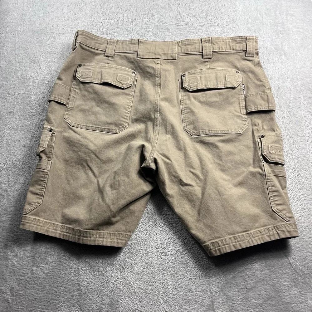 Duluth Trading Cargo Shorts Mens Size 40* Brown Flex Fire‎ Hose Outdoor Hiking